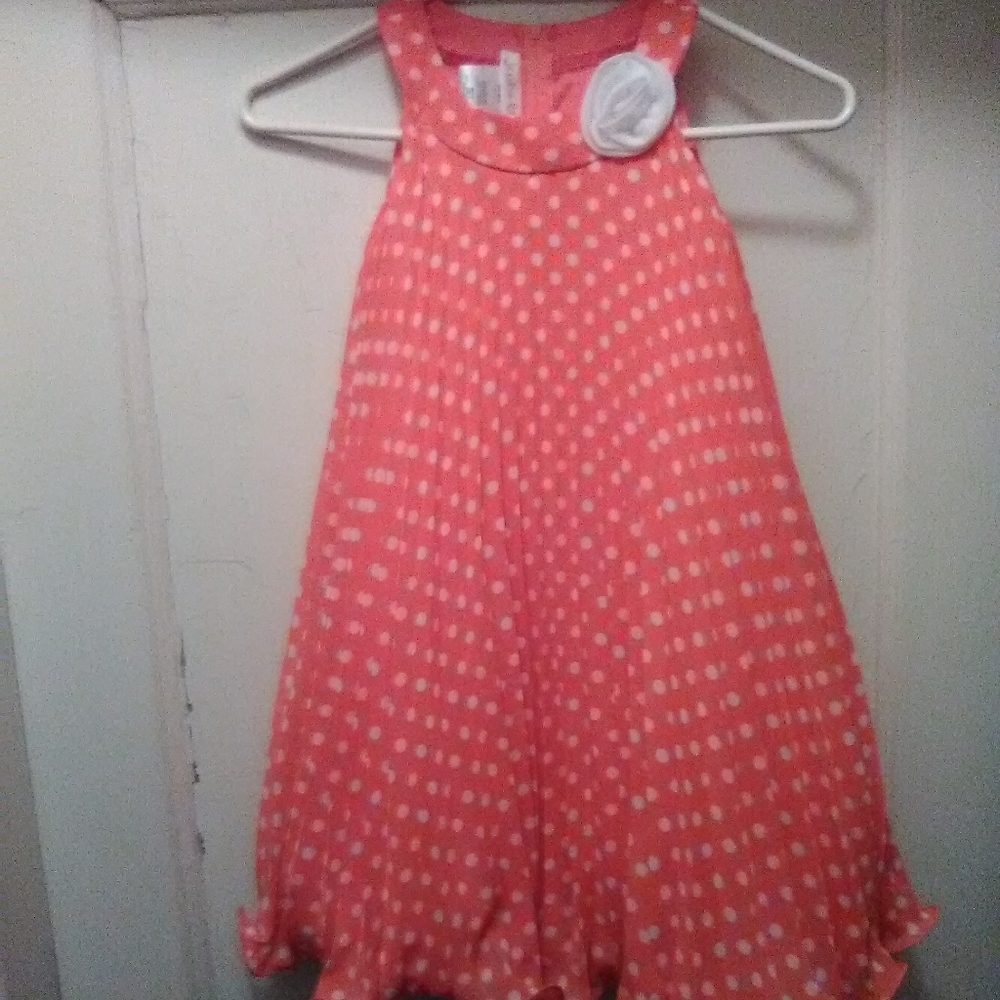 Pink w/Polka dots party dress